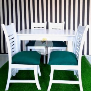 Home 4 seater white & emarld green