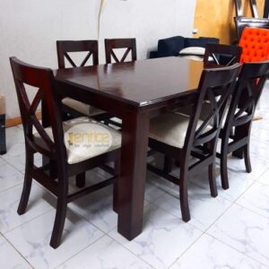 6 seater elegant wooden dining 70k