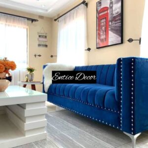 channelled tufted sofa