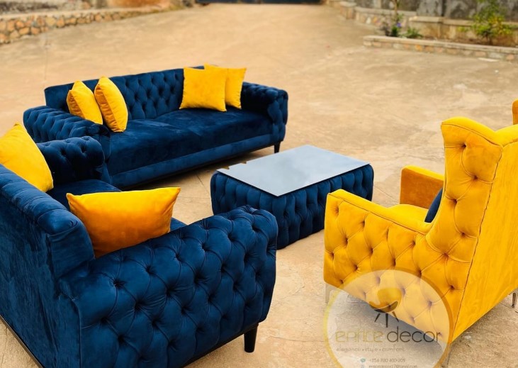 fully tufted sofa plus accent c & puff fully tufted sofa plus accent c & puff