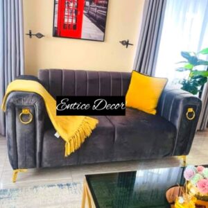 grey channelled sofa